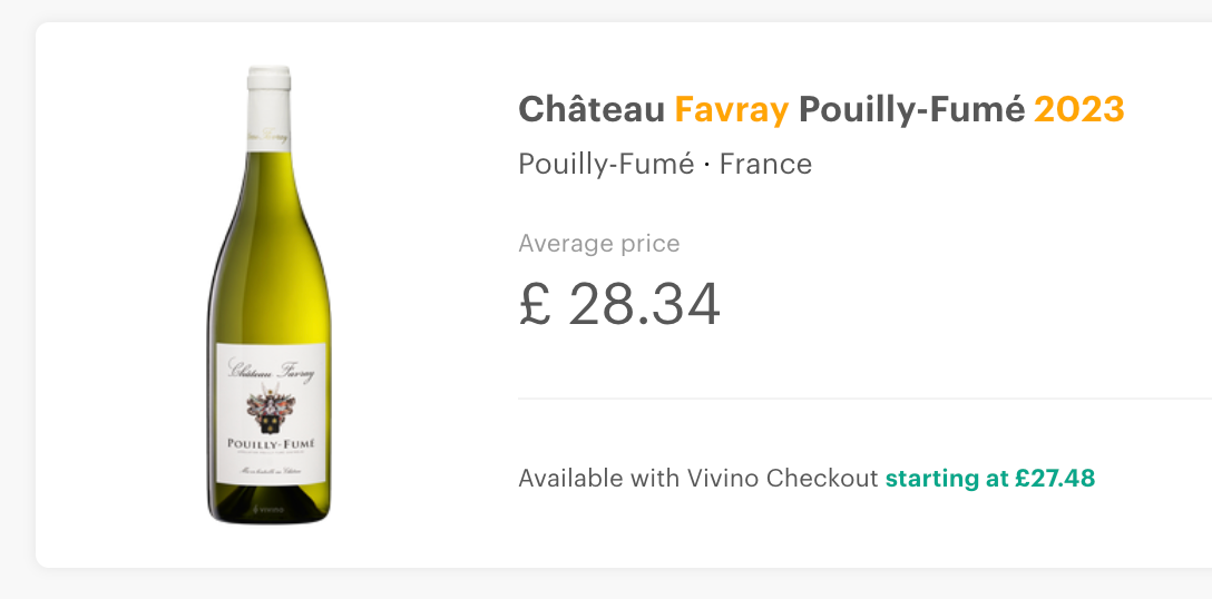 Favray Pouilly-Fumé 37.5cl 2023