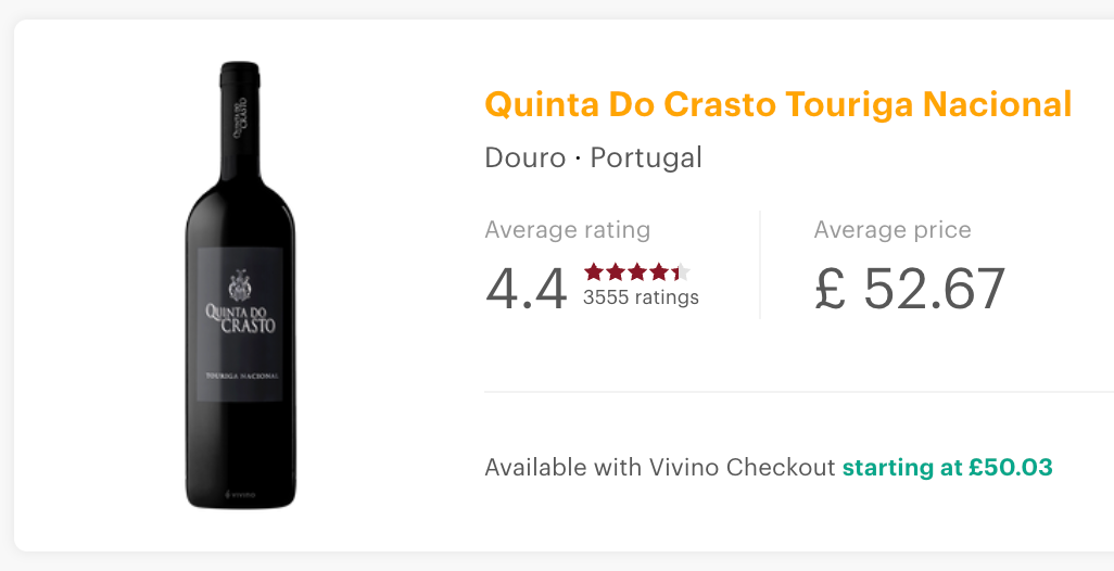 Quinta Do Crasto Touriga Nacional 2018