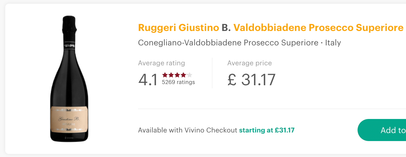 Ruggeri Giustino Bisol Valdobbiadene Prosecco Superiore 2022