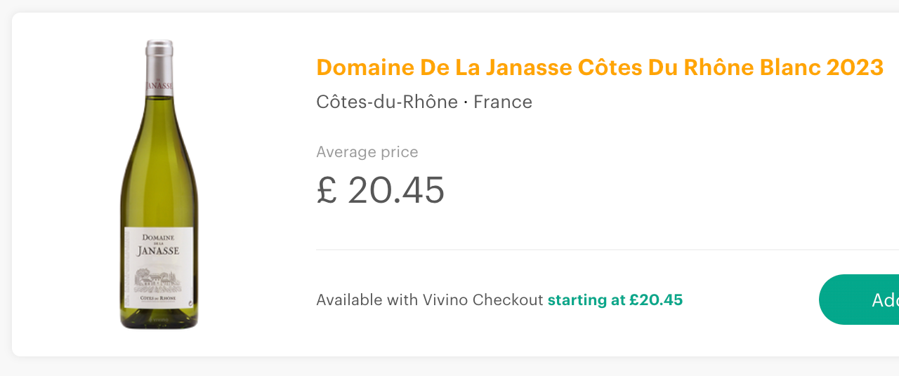 Domaine de la Janasse Côtes du Rhône Blanc 2023