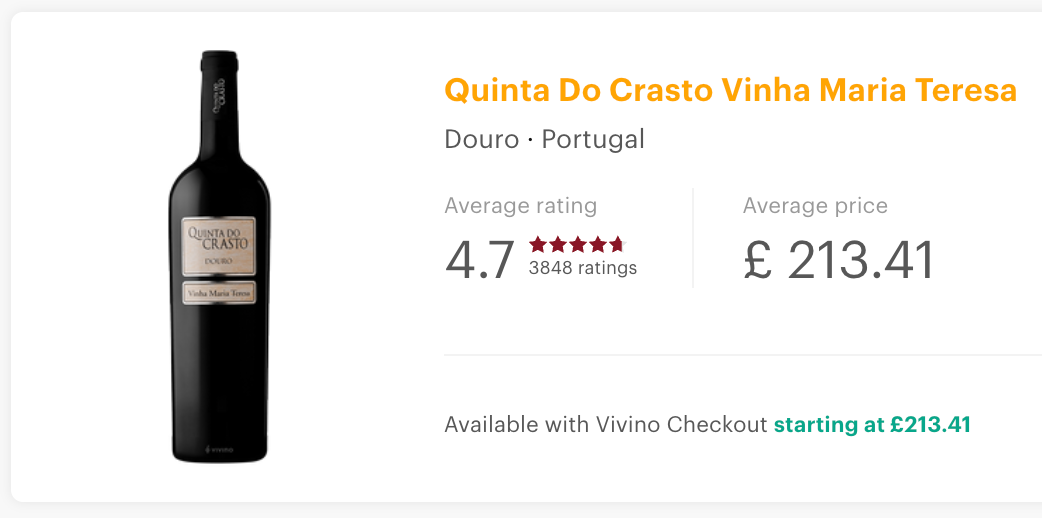 Quinta Do Crasto Vinha Maria Teresa 2017