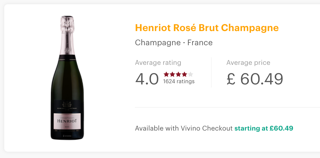 Henriot Champagne Brut Rosé NV