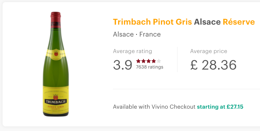 Trimbach Pinot Gris Réserve 2018