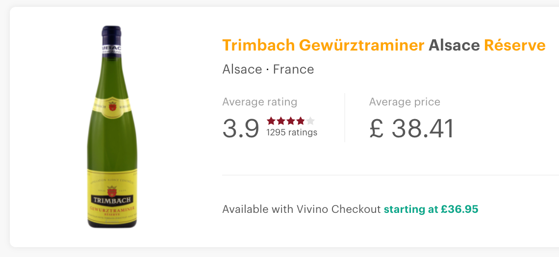 Trimbach Gewurztraminer Réserve 2017