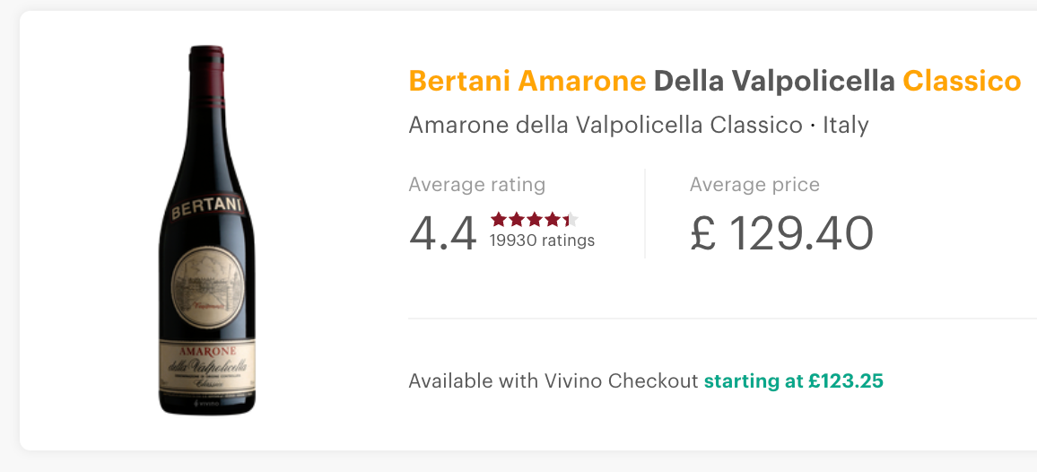 Bertani Amarone Classico 2013