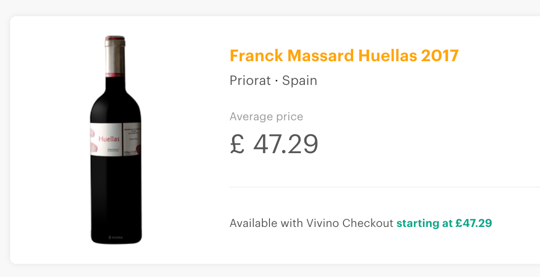 Franck Massard Huellas Priorat 2017