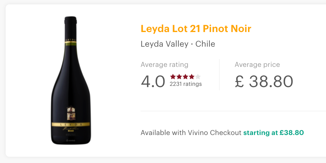 Viña Leyda Pinot Noir Lot 21 2020