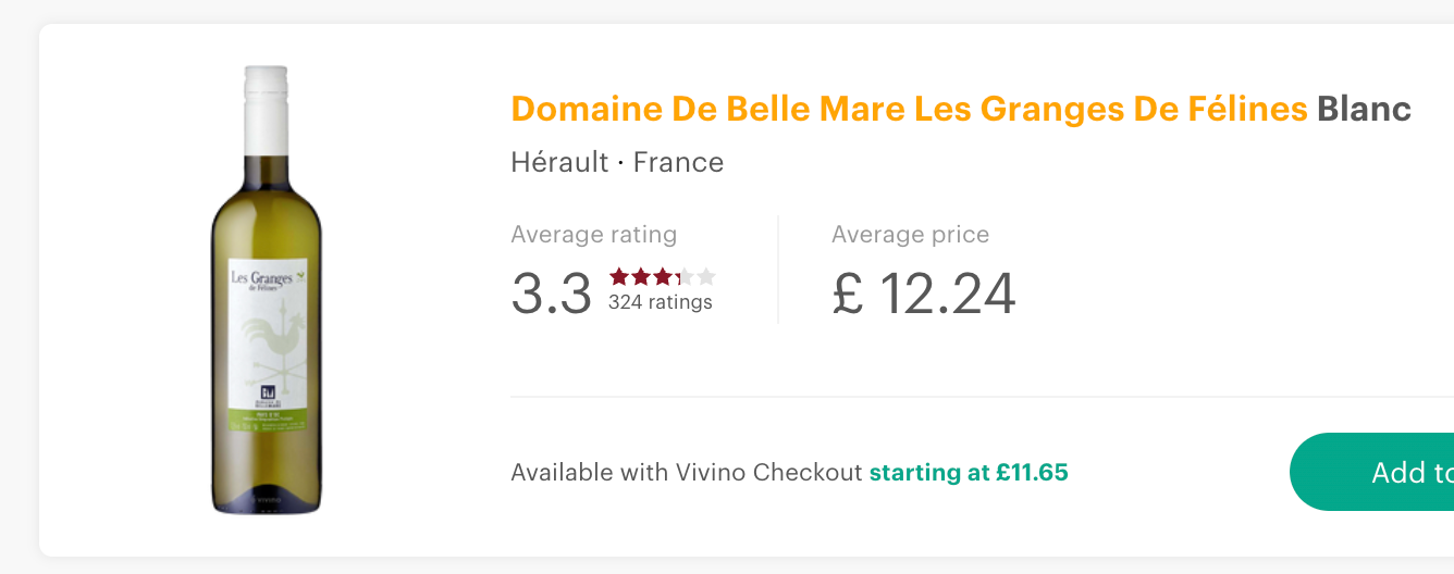 Domaine de Belle Mare Picpoul-Sauvignon, Les Granges de Félines 2022