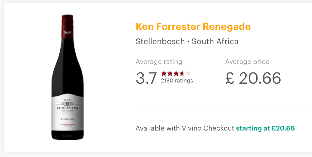 Ken Forrester Wines Renegade Shiraz-Grenache 2021