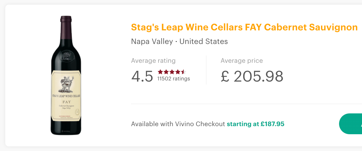 Stag's Leap Wine Cellars Fay Cabernet Sauvignon 2019