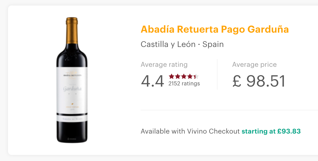 Abadia Retuerta Pago Garduña Syrah 2017