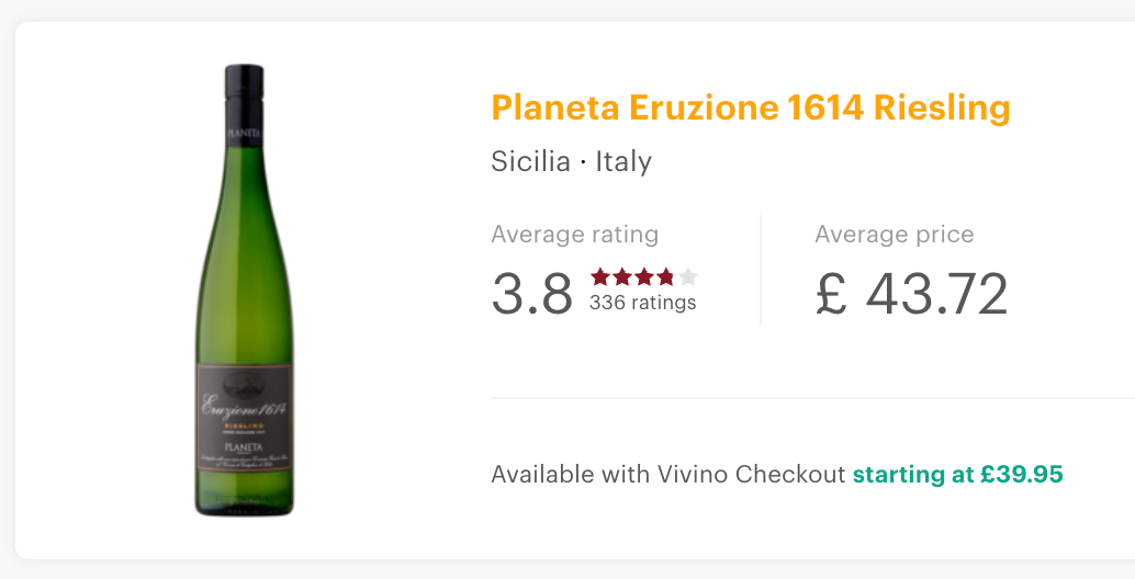 Planeta Eruzione 1614 Riesling 2020