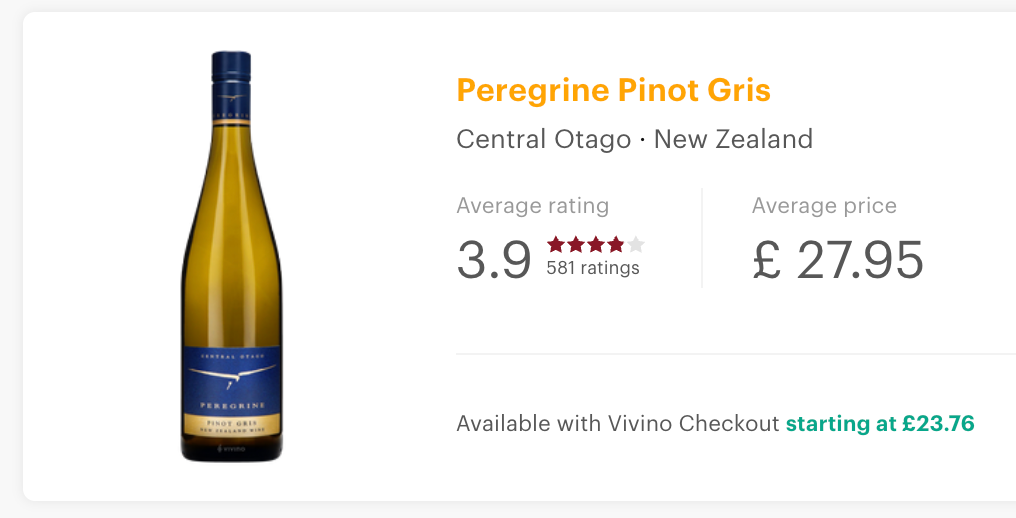 Peregrine Wines Pinot Gris Organic 2022