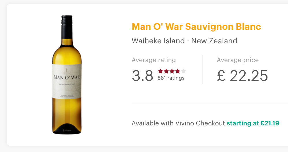 Man O' War Estate Sauvignon Blanc 2021