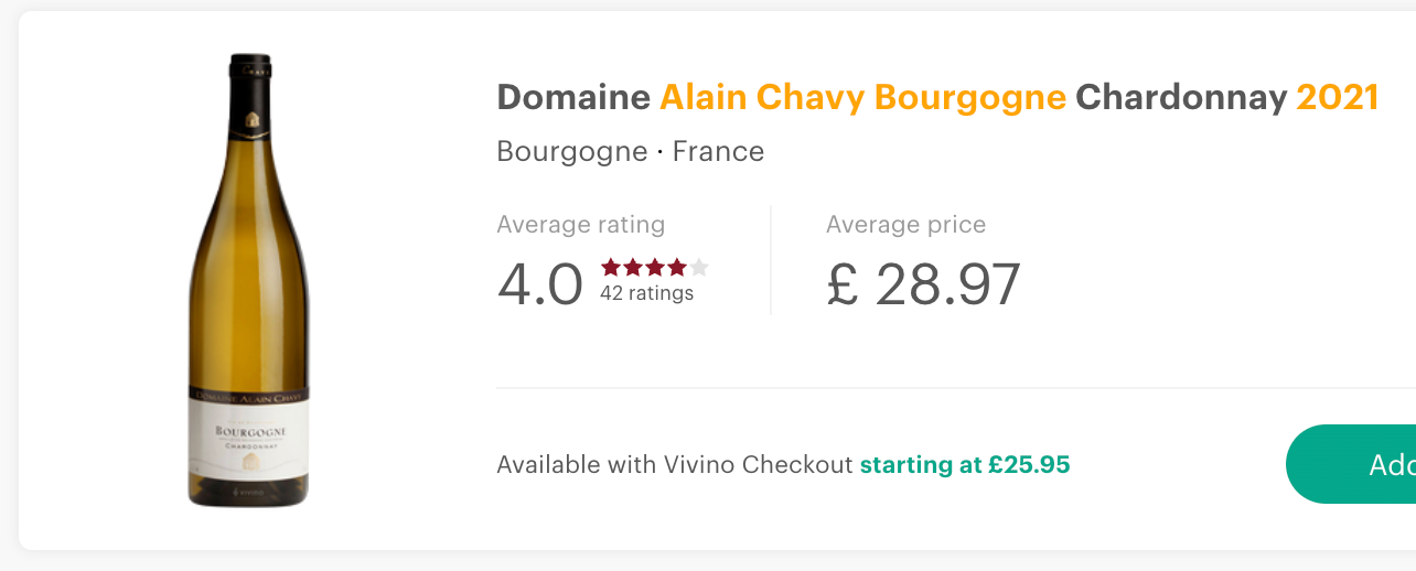 Alain Chavy Bourgogne Blanc 2021