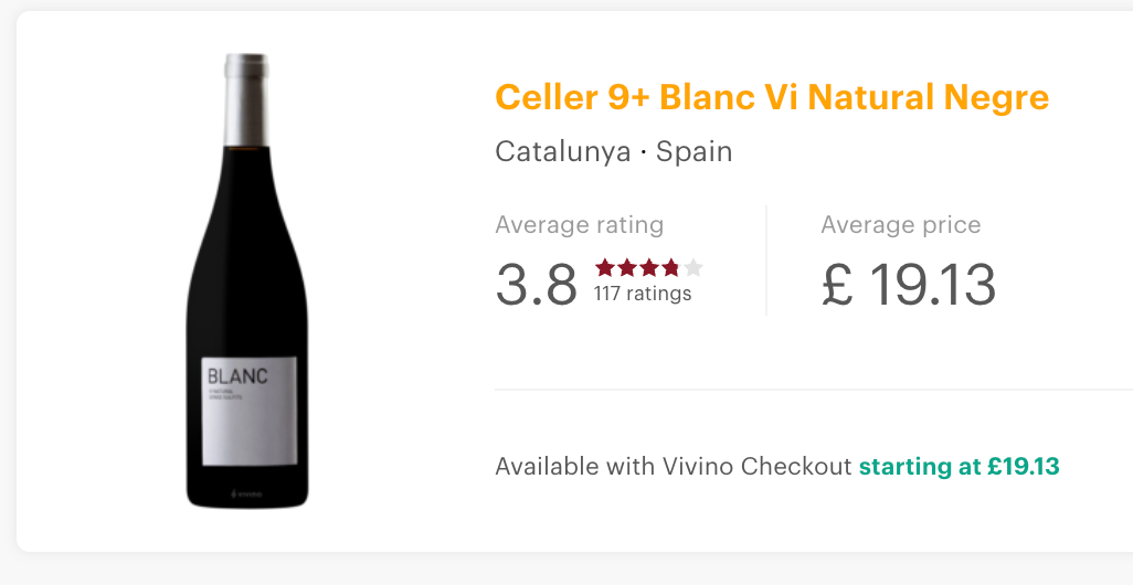 Celler 9+ Blanc Vi Natural Negre Organic 2019