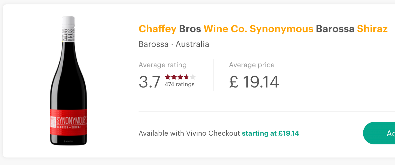 Chaffey Bros. Wine Co. Synonymous Shiraz 2020