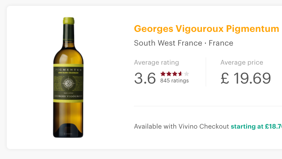 Georges Vigouroux - Pigmentum Blanc, Gascony 2018