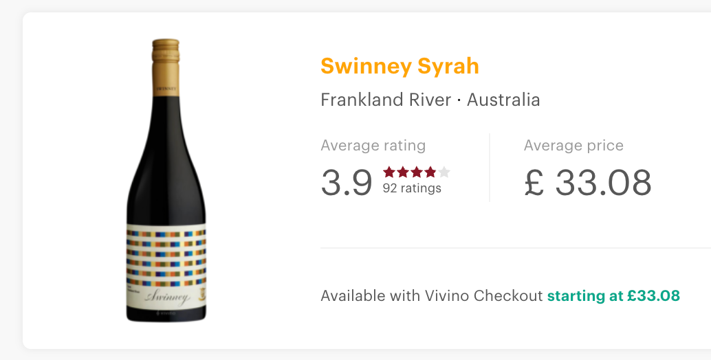 Swinney Frankland River Mourvèdre Syrah Grenache 2020