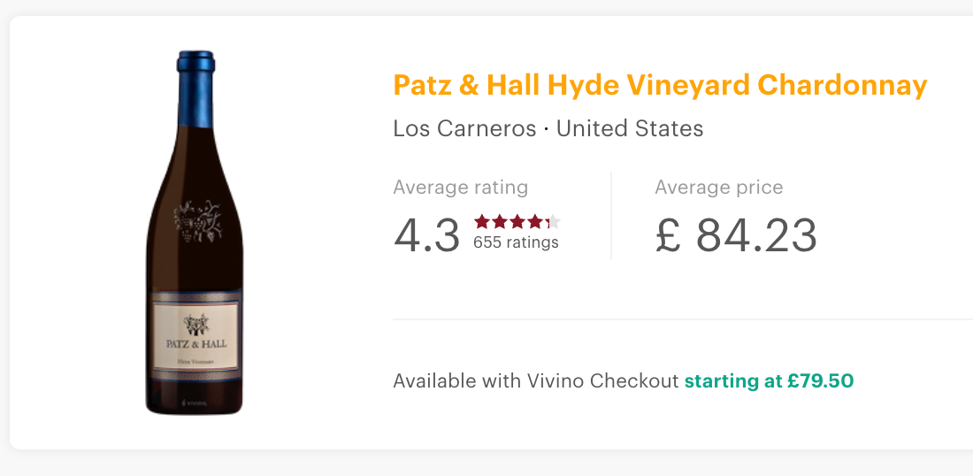 Patz & Hall Chardonnay Hyde Vineyard 2017