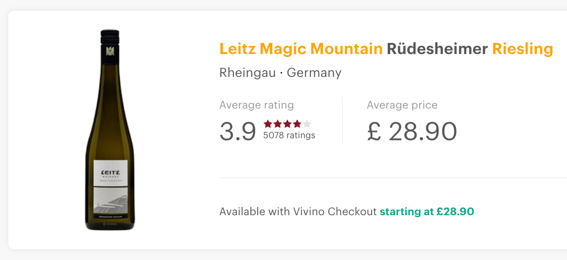 Weingut Leitz Magic Mountain Riesling (Dry), Rheingau 2022