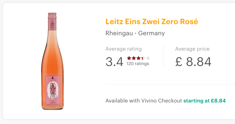 JJ Leitz Eins Zwei Zero Rose (Alcohol Free) NV