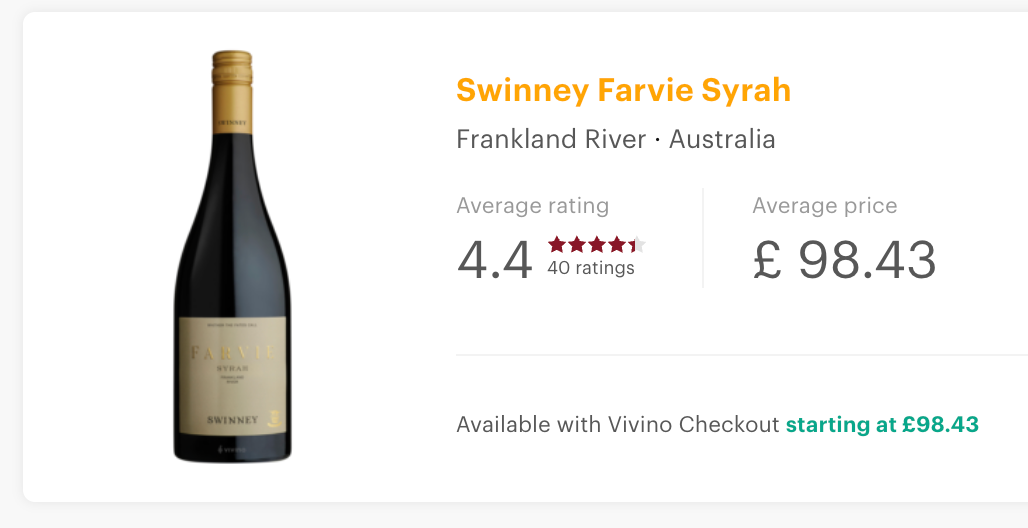 Swinney Farvie Frankland River Syrah 2018