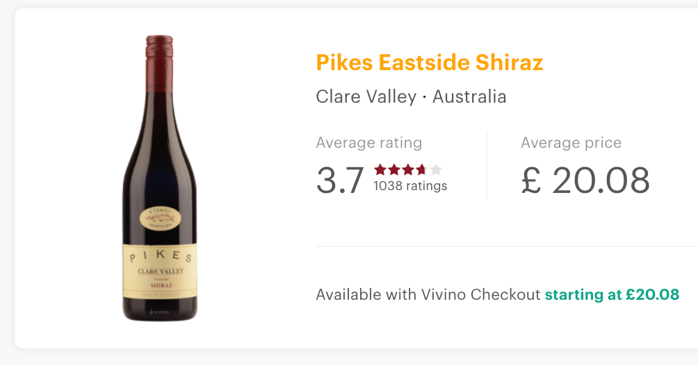 Pikes Eastside Shiraz 2017