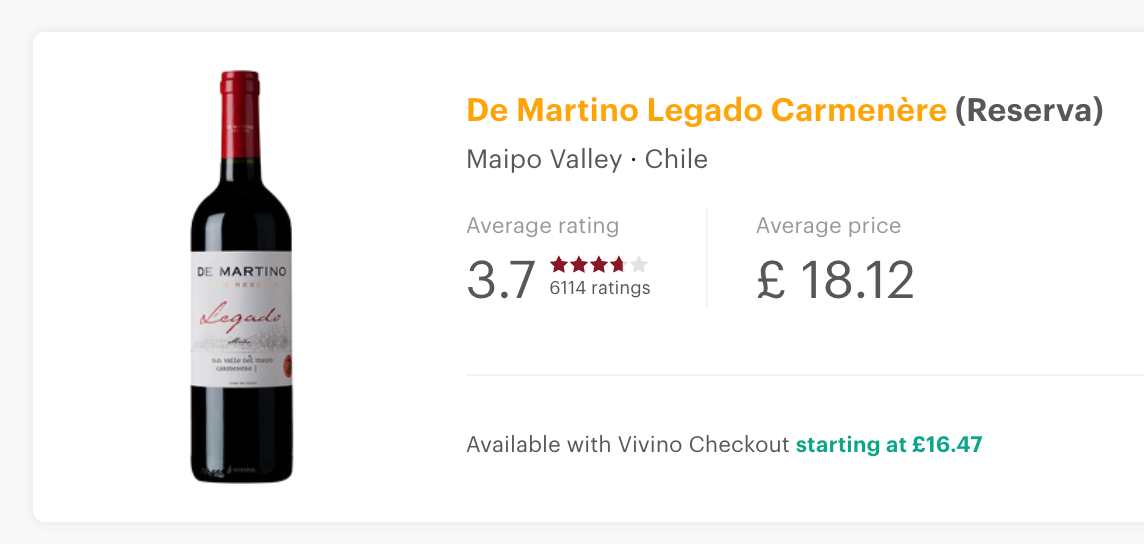 De Martino Legado Carmenere 2022