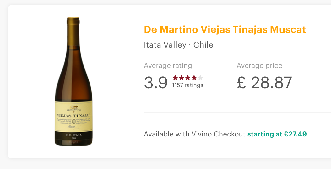 De Martino Viejas Tinajas Muscat 2018