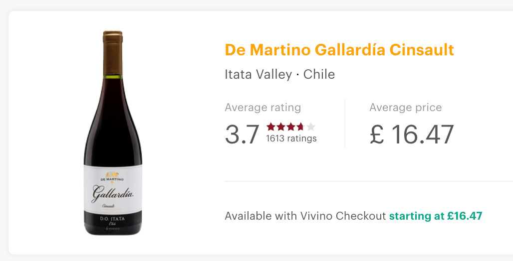 De Martino Gallardia Cinsault 2022