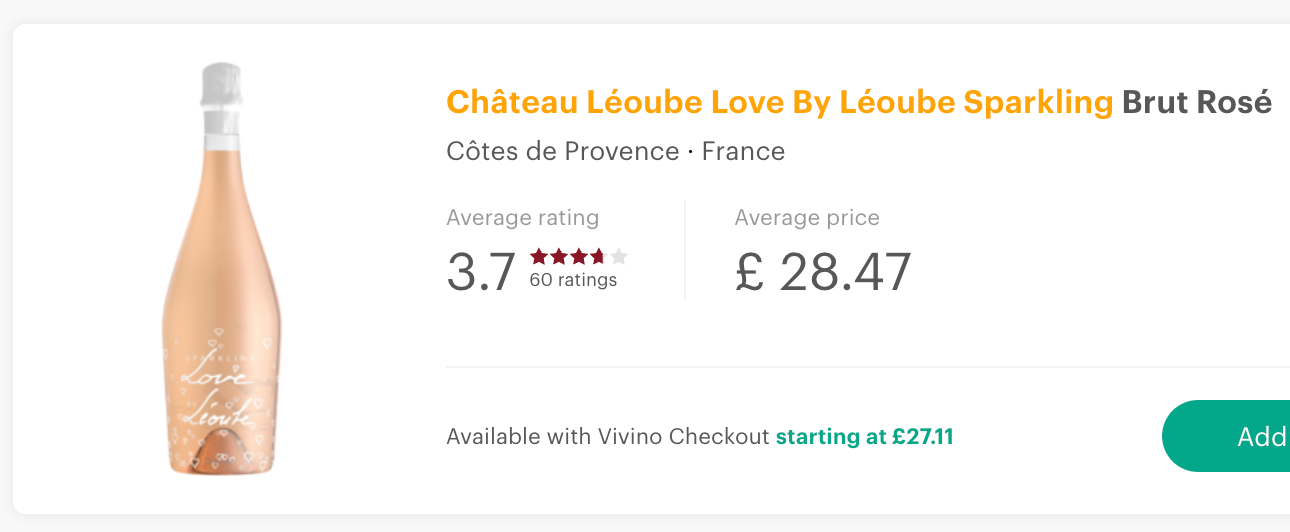 Château Léoube NV Sparkling Love by Léoube Organic Rosé, Chateau NV