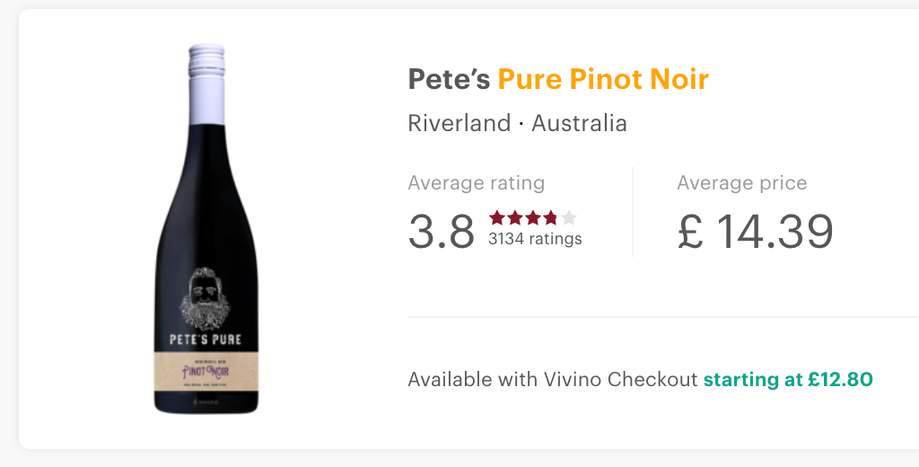 Pete's Pure Wine Pinot Noir 2021