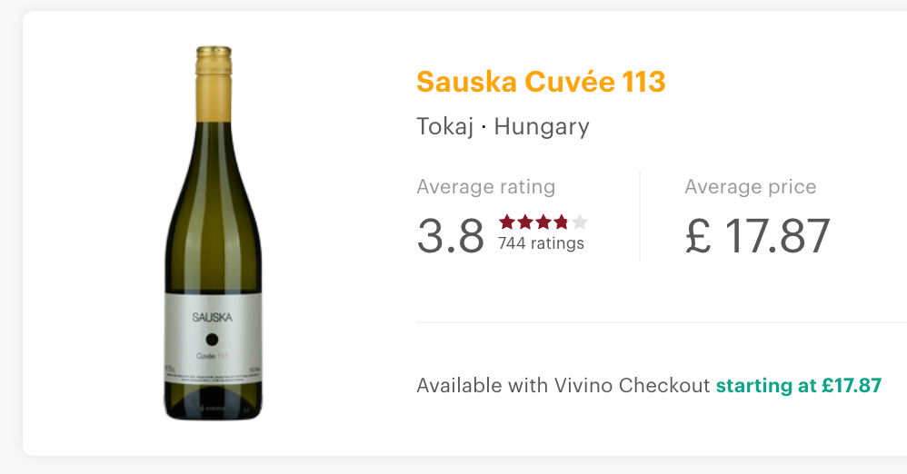 Sauska Cuvée 113 White Blend 2021