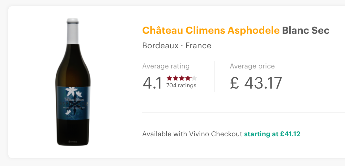 Château Climens Asphodele 2019