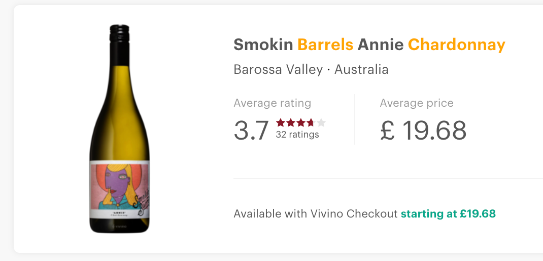 Smokin' Barrels "Annie" Chardonnay 2021