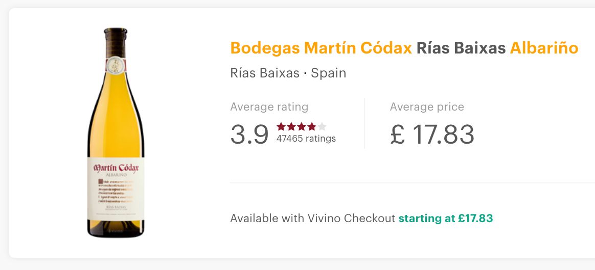 Bodegas Martin Codax Albariño 2022