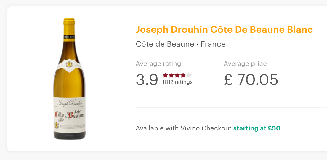 Joseph Drouhin Côte de Beaune Blanc 2018