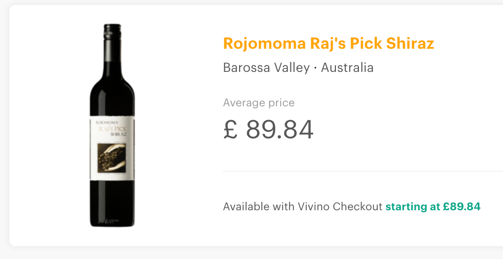 Rojomoma Raj's Pick Shiraz 2015