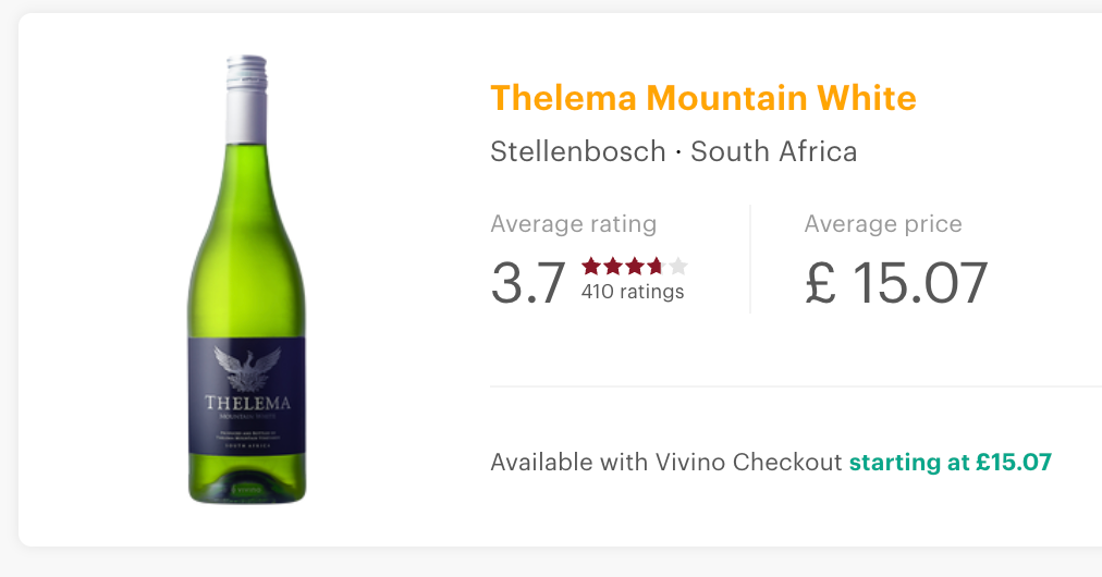 Thelema Mountain Vineyards Mountain White 2023