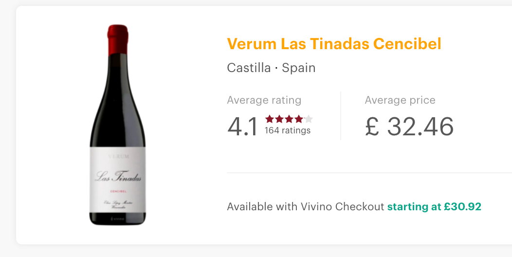 Bodegas Verum Las Tinadas Cencibel 2016