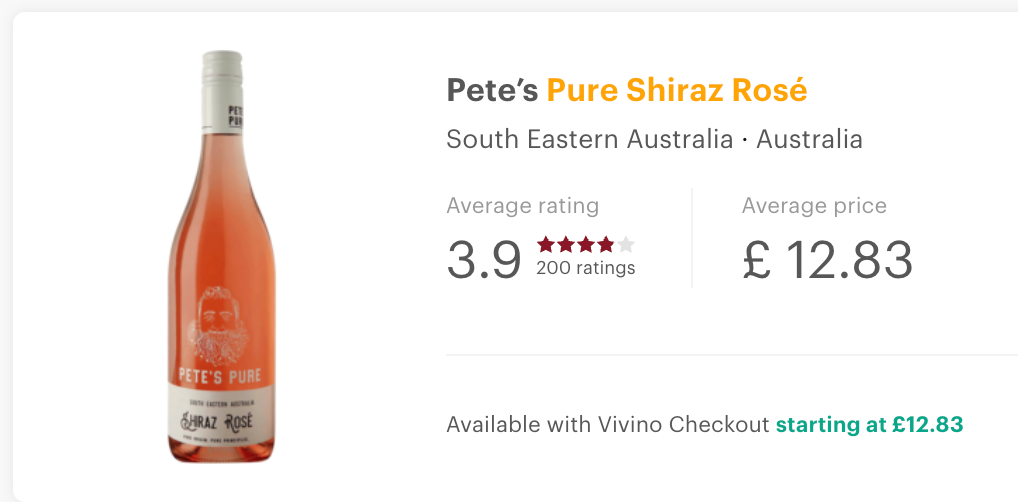 Pete's Pure Wine Shiraz Rosé 2022